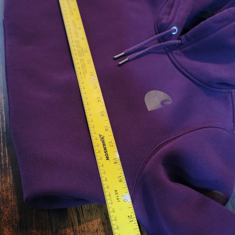 Carhartt Women's Relaxed Fit Purple Hoodie - Picture 10 of 11